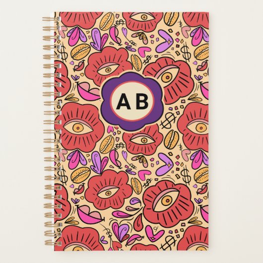 Lucky Eye Floral Pattern Planner (Voorkant)