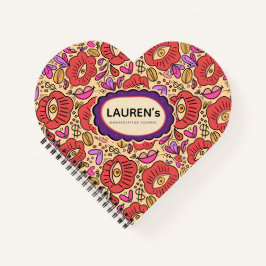 Lucky Eye Floral Pattern Spiral Notebook Notitieboek