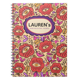 Lucky Eye Floral Pattern Spiral Photo Notebook Notitieboek