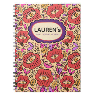 Lucky Eye Floral Pattern Spiral Photo Notebook Notitieboek