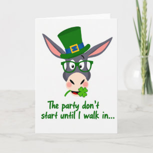 Lucky Ezel St. Patricks Dag Kaart