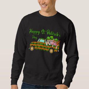 Lucky Farm Animals Happy St Patrick's Day Truck Gr Trui
