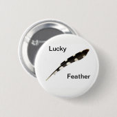 Lucky Feather Badge Ronde Button 5,7 Cm (Voorkant /achterkant)