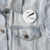 Lucky Feather Badge Ronde Button 5,7 Cm (In situ)