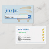 "Lucky Find" Chauffeur-Visitekaartjes Visitekaartje (Voorkant / Achterkant)