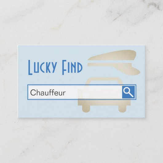 "Lucky Find" Chauffeur-Visitekaartjes Visitekaartje (Voorkant)