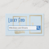 "Lucky Find"-vensters en Visitekaartjes voor deure (Voorkant)