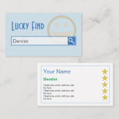 "Lucky Find"-Visitekaartjes Visitekaartje (Voorkant / Achterkant)