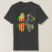 Lucky Firefighter Vier Leaf Clover St Patricks Da T-shirt (Design voorkant)
