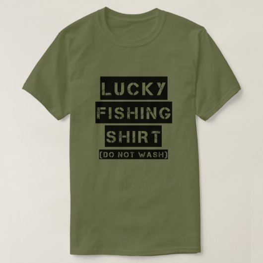 Lucky Fishing shirt was geen grappige mannen (Design voorkant)