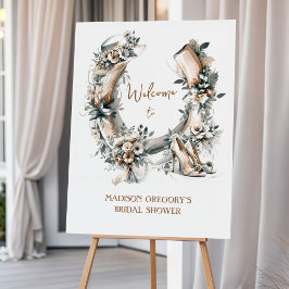 Lucky Floral Horseshoe Derby Bridal Shower Welcome