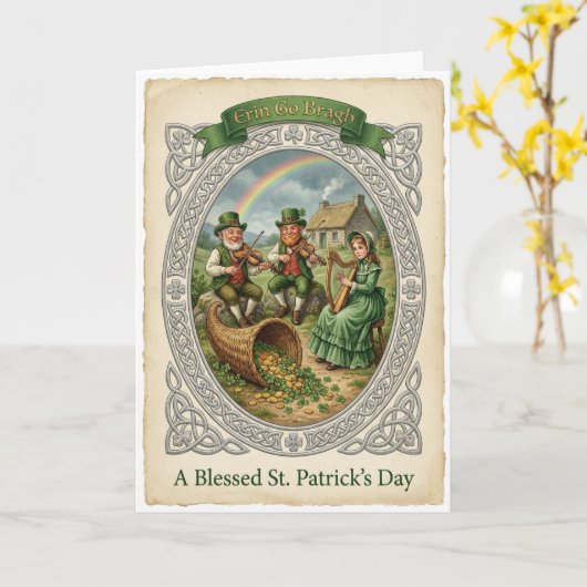 Lucky Folklore Scene Card Kaart (Gele Bloem)