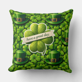 Lucky for leaf clover Saint Patrick's Day have a g Kussen