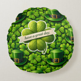 Lucky for leaf clover Saint Patrick's Day Patrick' Rond Kussen
