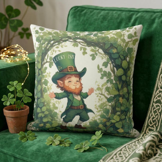 Lucky Forest Woodland Magische Leprechaun Babykame Kussen
