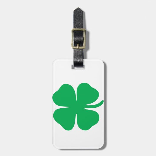 Lucky Four Leaf Clover-Bagagelabels Bagagelabel (Voorkant verticaal)