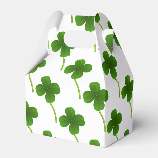 Lucky Four Leaf Clover Bedankdoosjes (Achterkant)