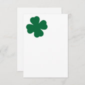 Lucky Four Leaf Clover Bedankkaart (Voorkant / Achterkant)