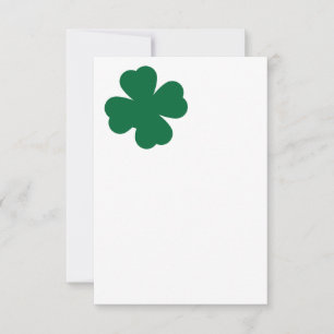 Lucky Four Leaf Clover Bedankkaart