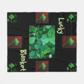 Lucky Four Leaf Clover Blanket Fleece Deken (Voorkant (Horizontaal))