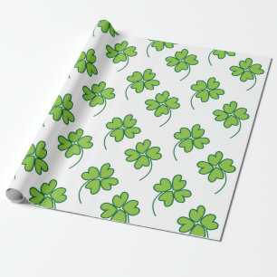 Lucky Four Leaf Clover Cadeaupapier