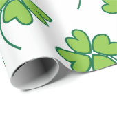 Lucky Four Leaf Clover Cadeaupapier (Rol Hoek)