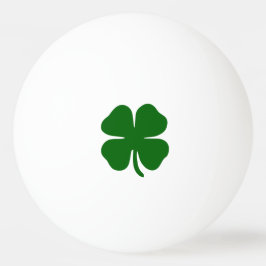 Lucky Four Leaf Clover Green Minimalist Iers Pingpongbal