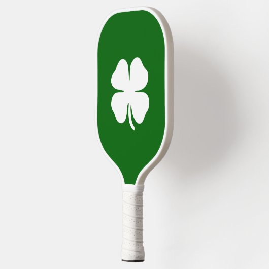 Lucky Four Leaf Clover Green Stripe Iers Pickleball Paddle (Links)