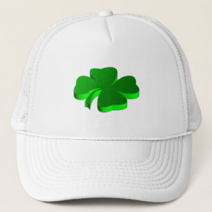 Lucky Four Leaf Clover Green Symbol Good Luck Trucker Pet