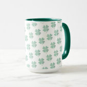Lucky Four Leaf Clover Irish Shamrock Pattern Golf Mok (Voorkant rechts)