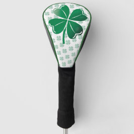 Lucky Four Leaf Clover Irish Shamrock Pattern Golfheadcover