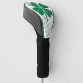 Lucky Four Leaf Clover Irish Shamrock Pattern Golfheadcover (Schuin)