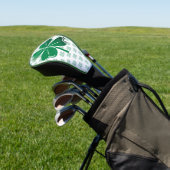 Lucky Four Leaf Clover Irish Shamrock Pattern Golfheadcover (Insitu)