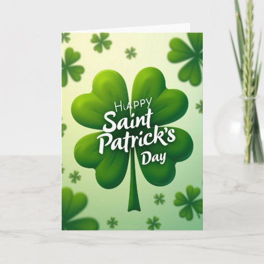 Lucky Four Leaf Clover Kaart (Voorkant)