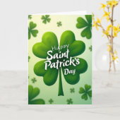 Lucky Four Leaf Clover Kaart (Gele Bloem)