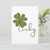 Lucky Four Leaf Clover Kaart (Staand voorkant)