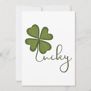 Lucky Four Leaf Clover Kaart