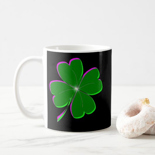 Lucky Four Leaf Clover Koffiemok (Met donut)