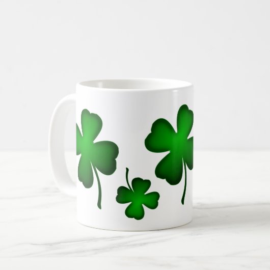Lucky Four Leaf Clover Koffiemok (Voorkant links)