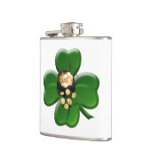 Lucky Four Leaf Clover met Pot Of Gold Heupfles (Links)