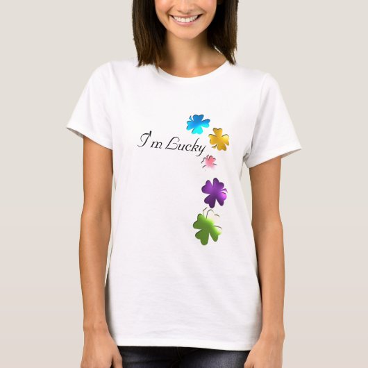 Lucky Four Leaf Clover-ontworpen Shirt (Voorkant)