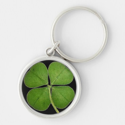 Lucky Four Leaf Clover Pattern Sleutelhanger (Voorkant)