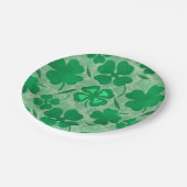 Lucky Four Leaf Clover Pattern voor Saint Patricks Papieren Bordje (Gekanteld)