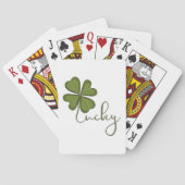 Lucky Four Leaf Clover Pokerkaarten (Achterkant)