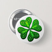 Lucky Four-Leaf Clover Ronde Button 5,7 Cm (Voorkant /achterkant)