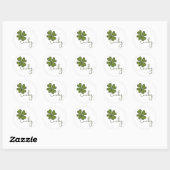 Lucky Four Leaf Clover Ronde Sticker (Vel)