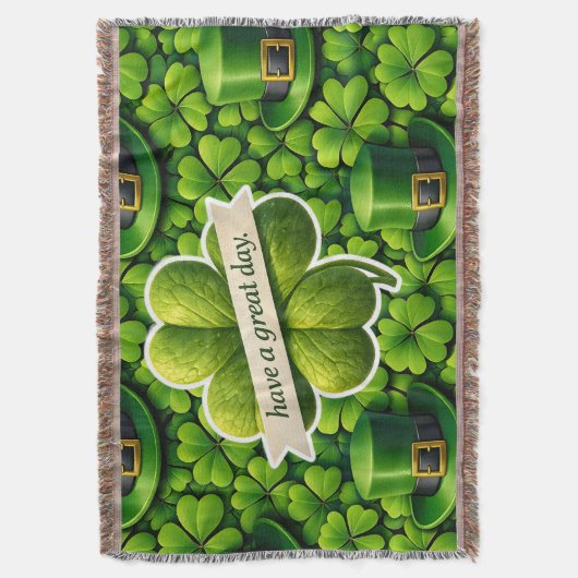 Lucky four leaf clover Saint Patrick's Day Patrick Deken (Voorkant Verticaal)