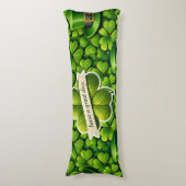 Lucky four leaf clover Saint Patrick's Day Patrick Lichaamskussen (Voorkant Verticaal)