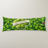 Lucky four leaf clover Saint Patrick's Day Patrick Lichaamskussen (Voorkant)