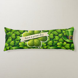 Lucky four leaf clover Saint Patrick's Day Patrick Lichaamskussen